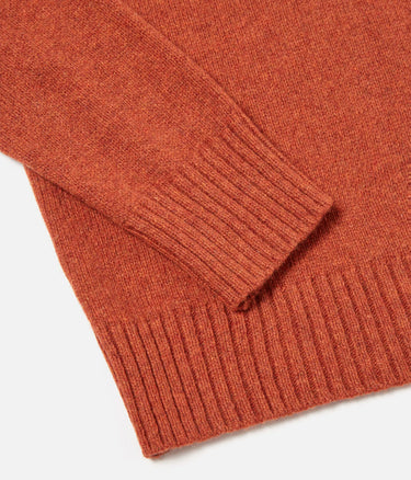 UNIVERSAL WORKS ROLL NECK SWEATER ECO WOOL RUST - Shoelosophy