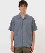 UNIVERSAL WORKS SUMMER OVERSHIRT P34036 PALE BLUE CHECK - Shoelosophy