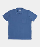 UNIVERSAL WORKS VACATION POLO PIQUET BLAU - Shoelosophy
