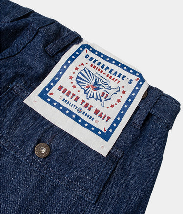 CHESAPEAKE'S FATIGUE PANT DENIM SELVEDGE GRAVES RINSED - Shoelosophy