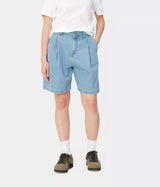 CARHARTT WIP WOMENS ALTA SHORT I033345 BLUE STONE BLEACHED - Shoelosophy
