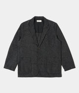 UNIVERSAL WORKS TWO BUTTON JACKET LEVISHAM WOOL MIX 31136 BLACK - Shoelosophy