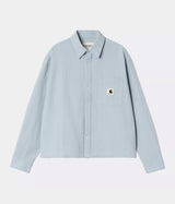 CARHARTT WIP 여성 TOLAND 셔츠 LS I035132 BLUE FOG 시어서커 - Shoelosophy