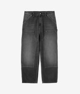 CARHARTT WIP OG 더블 니 팬츠 I036273 블랙 그라인드 워시 - Shoelosophy