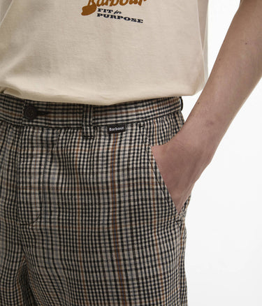 BARBOUR HERITAGE+ FIFE SHORT CHECKERED SHORT MST0075BE13 NEUTRAL - Shoelosophy