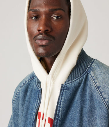 LEVI'S FILBERT FLIGHT JACKET A4418-0012 FINALLY MADE IT DENIM STONE - Shoelosophy
