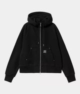 CARHARTT WIP WOMENS HOODED ELDON SWEATSHIRT JACKET I034374 SCHWARZ - Shoelosophy