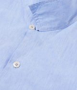 UNIVERSAL WORKS ROAD SHIRT 34556 SIDO LINEN MIX SKY BLUE - Shoelosophy