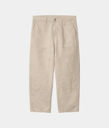 CARHARTT WIP WALTER 더블 니 팬츠 I033580 코튼 린넨 천연 린스 처리 - Shoelosophy