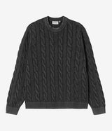 CARHARTT WIP CARTER SWEATER I035179 BLACK GARMENT DYED - Shoelosophy