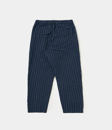 UNIVERSAL WORKS OXFORD HOSE CHESTER PINSTRIPE P34087 NAVY - Shoelosophy