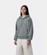 CARHARTT WIP WOMENS HOODED CASEY SWEATSHIRT I032644 VELVET GREEN - Shoelosophy