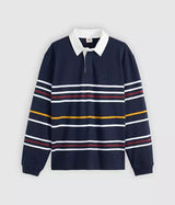 LEVI'S UNION RUGBY POLO A4845-0033 NAVY BLAZER THEO STRIPES - Shoelosophy