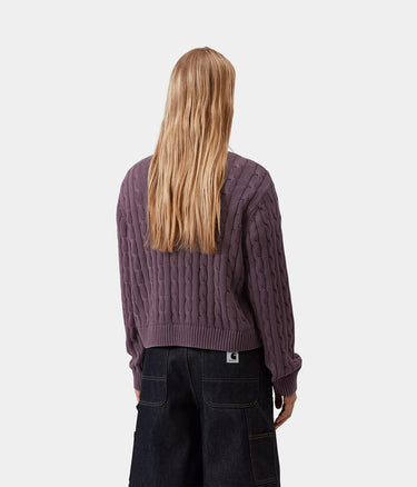 CARHARTT WIP WOMENS CARTER SWEATER I036394 COZY PURPLE GARMENT DYED - Shoelosophy