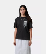 CARHARTT WIP WOMENS INVERTED CHARM T-SHIRT I036030 BLACK - Shoelosophy
