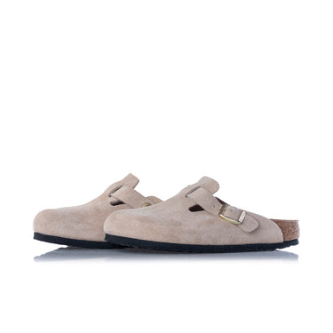 BIRKENSTOCK BOSTON BS SANDCASTLE 1030883 HERGESTELLT IN DEUTSCHLAND WILDLEDER - Shoelosophy