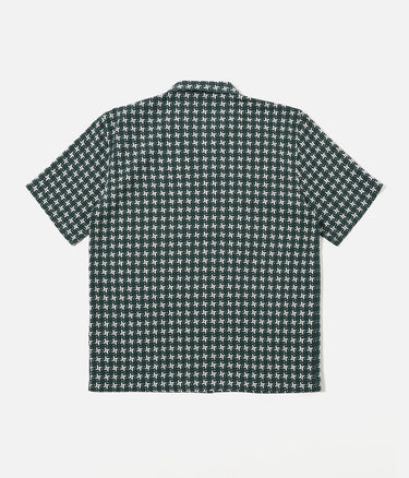 UNIVERSAL WORKS ROAD SHIRT 34658 GREEN WHITE - Shoelosophy