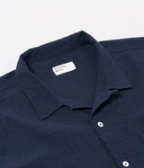 UNIVERSAL WORKS ROAD SHIRT 34605 SEERSUCKER NAVY - Shoelosophy