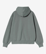 CARHARTT WIP WOMENS HOODED CASEY SWEATSHIRT I032644 VELVET GREEN - Shoelosophy
