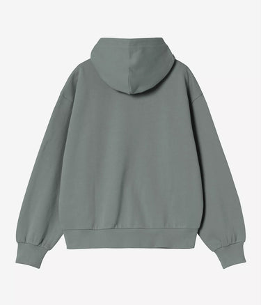 CARHARTT WIP WOMENS HOODED CASEY SWEATSHIRT I032644 VELVET GREEN - Shoelosophy