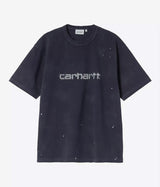CARHARTT WIP PAINTER T-SHIRT I036853 DARK NAVY DESTROY WASH SPLATTER - Shoelosophy