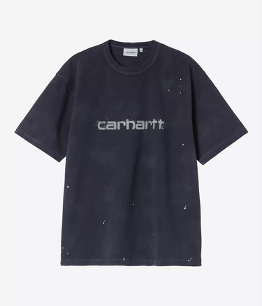 CARHARTT WIP PAINTER T-SHIRT I036853 DARK NAVY DESTROY WASH SPLATTER - Shoelosophy