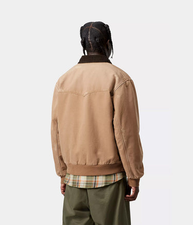 CARHARTT WIP OG SANTA FE JACKET I036240 HAMILTON BROWN TOBACCO GRIND WASH - Shoelosophy