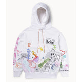 ARIES ARISE DOODLE HOODIE STAR20012 WEISS HERGESTELLT IN ITALIEN - Shoelosophy
