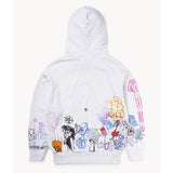 ARIES ARISE DOODLE HOODIE STAR20012 WEISS HERGESTELLT IN ITALIEN - Shoelosophy