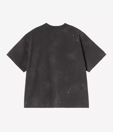 CARHARTT WIP WOMENS PAINTER T-SHIRT I036848 BLACK DESTROY WASH - Shoelosophy