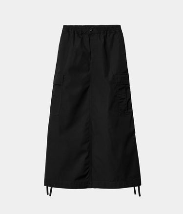 CARHARTT WIP WOMENS CARGO SKIRT LONG I033823 SCHWARZ - Shoelosophy