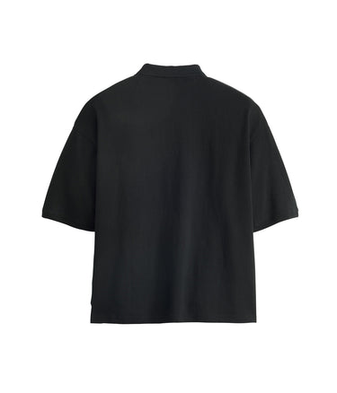LEVI'S BLUE TAB CROPPED POLO 004TK-0001 JET BLACK - Shoelosophy