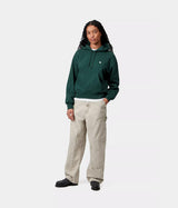 CARHARTT WIP WOMENS HOODED CASEY SWEATSHIRT I032644 DARK FIR - Shoelosophy