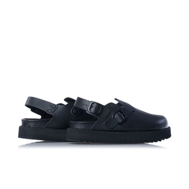 SCHOLL BLAKE CLOG BOLD F00642 DAMENSANDALE AUS SCHWARZEM LEDER - Shoelosophy