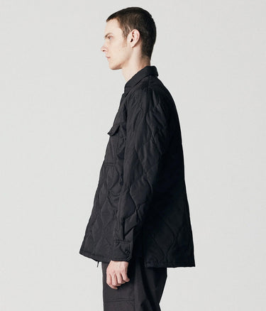 TAION UNISEX MILITARY SHIRT JACKET BLACK - Shoelosophy