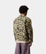 CARHARTT WIP DUCK 디트로이트 재킷 I034281 CAMO DUCK 그린 스톤 워시드 - 신발염증