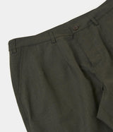 UNIVERSAL WORKS DUTCH PANT P34028 TROPICAL SUITING OLIVE MARL - Shoelosophy