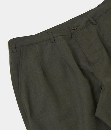 UNIVERSAL WORKS DUTCH PANT P34028 TROPICAL SUITING OLIVE MARL - Shoelosophy
