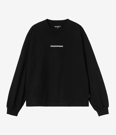CARHARTT WIP WOMENS LONG SLEEVES MINDWORK T-SHIRT I036032 BLACK - Shoelosophy