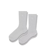 CARHARTT WIP MADISON SOCKS I036750 ASH HEATHER 2 PAAR PACK - Shoelosophy