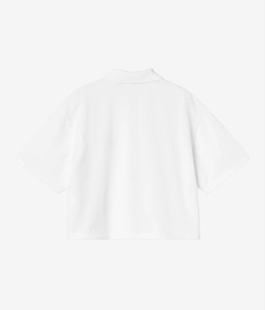 CARHARTT WIP WOMENS SCRIPT POLO TS I034553 WHITE - Shoelosophy