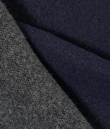 UNIVERSAL WORKS DOUBLE SIDED SCARF 33640 NAVY MID GREY - Shoelosophy