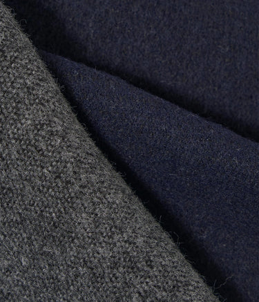 UNIVERSAL WORKS DOUBLE SIDED SCARF 33640 NAVY MID GREY - Shoelosophy