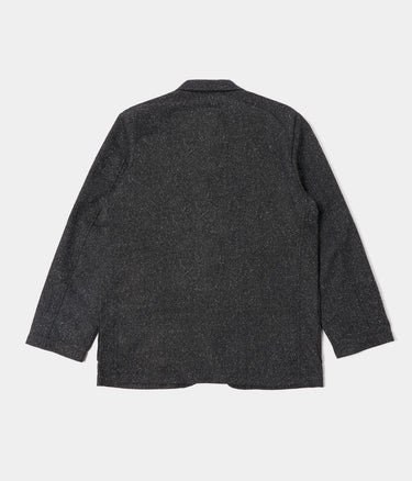 UNIVERSAL WORKS TWO BUTTON JACKET LEVISHAM WOOL MIX 31136 BLACK - Shoelosophy