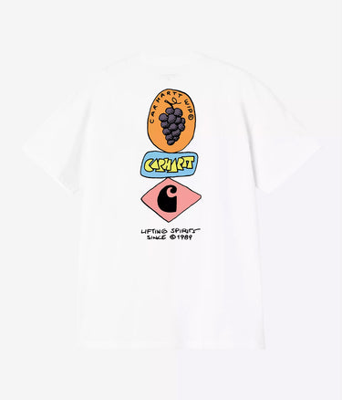 CARHARTT WIP 스택 그레이프 티셔츠 I036902 WHITE - Shoelosophy