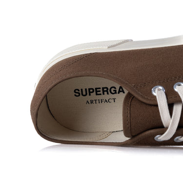SUPERGA ARTIFACT 2432 WORKS LOW CUT COTTON GREEN DARK OLIVE OFF WHITE - Shoelosophy