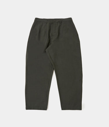 UNIVERSAL WORKS DUTCH PANT P34028 TROPICAL SUITING OLIVE MARL - Shoelosophy