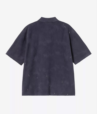 CARHARTT WIP PAINTER POLO I036856 DARK NAVY DESTROY WASH SPLATTER - Shoelosophy