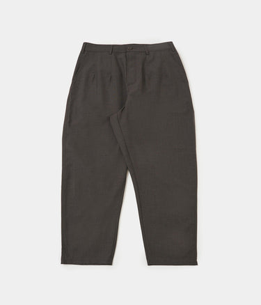 UNIVERSAL WORKS DUTCH PANT P34028 TROPICAL SUITING BROWN MARL - Shoelosophy