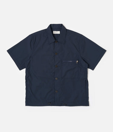 UNIVERSAL WORKS RECYCLED POLY TECH Z OVERSHIRT 34183 NAVY - Shoelosophy